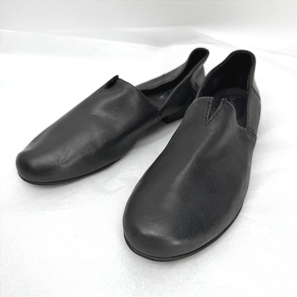 b.o.c. Flats Suree Loafers Black Leather V-Cut Slip On Comfort Casual Shoes 8.5W